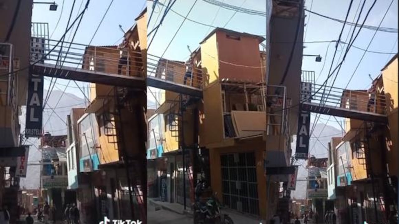 Con un puente, hombre unió sus dos casas en Perú para no tener que cruzar la calle