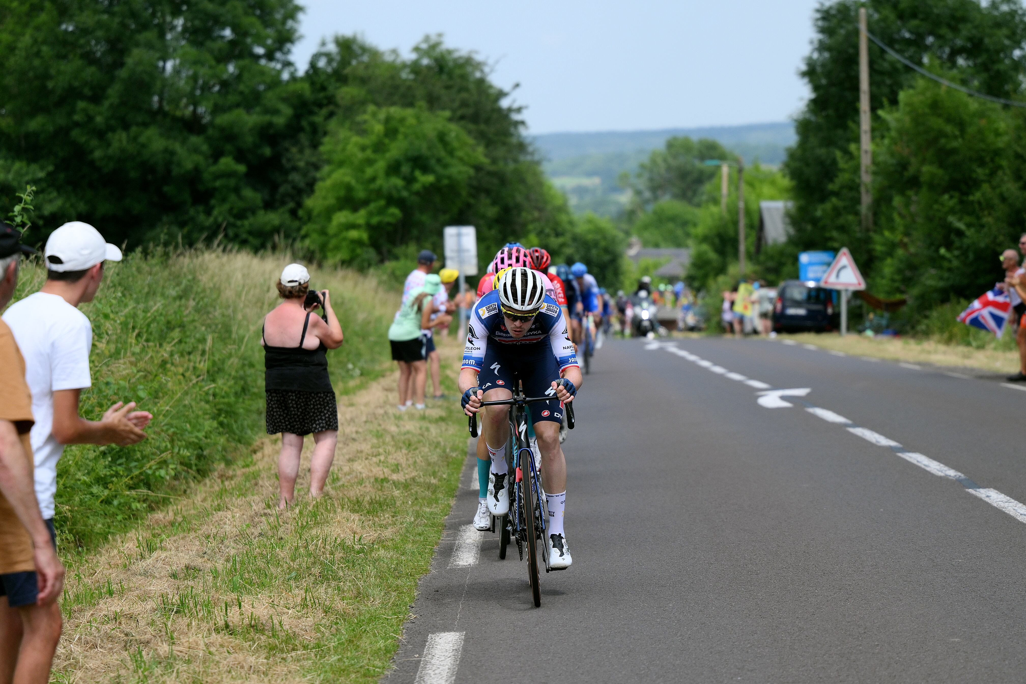 Remi Cavagna, del Team Soudal - Quick, en la etapa 10 del Tour de Francia.