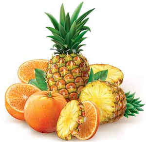 El jugo de naranja y piña puede ayudar a bajar los niveles de triglicéridos en la sangre.