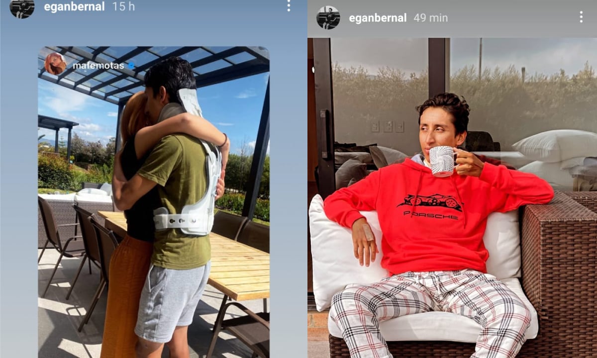 Historias de Egan Bernal. Foto: Capturas de pantalla Instagram