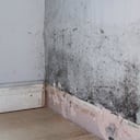 Pared con moho y humedad.