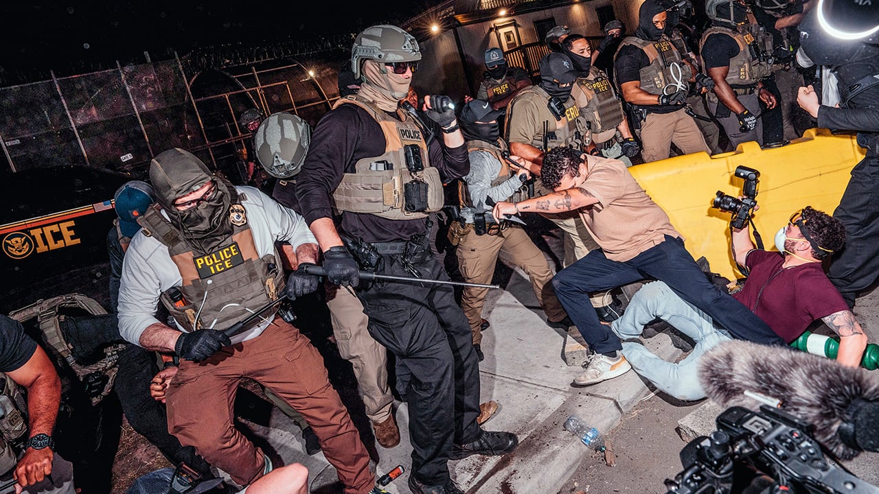 Varios manifestantes se han enfrentado contra agentes del ICE en Nueva Jersey.