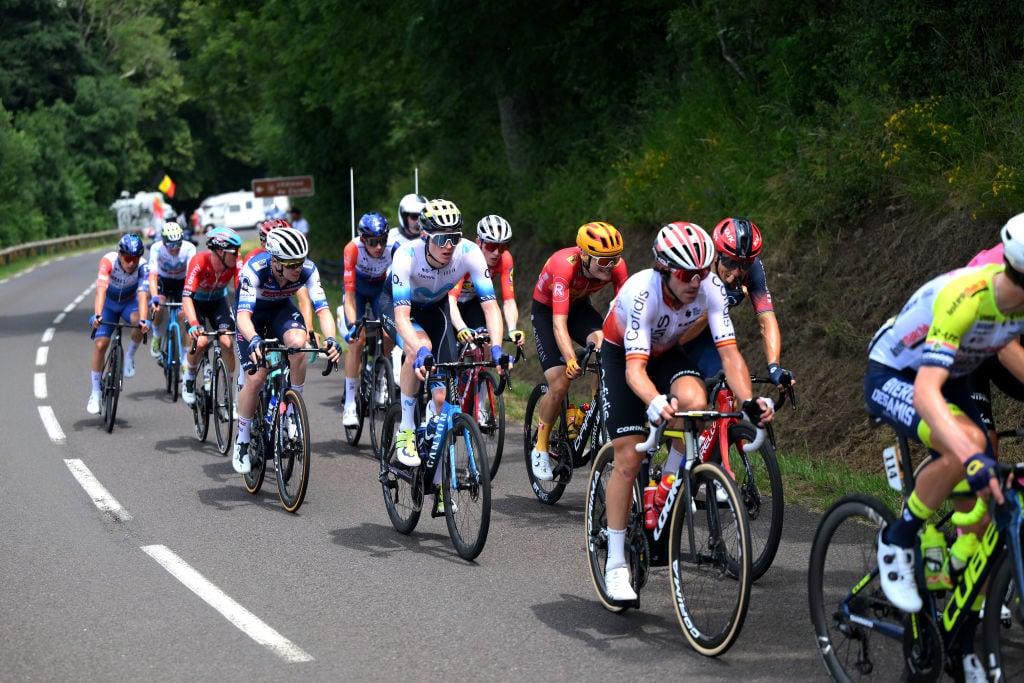 Vista general del pelotón en la etapa 10 del Tour de Francia.