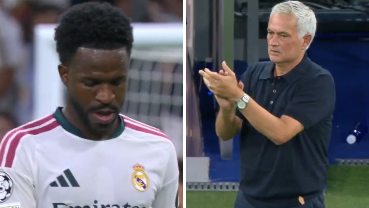 Silbatina a Vinícius Jr. y reacción de José Mourinho: tensión en el Santiago Bernabéu.