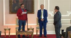 Presidente Gustavo Petro en la posesión de Olmedo López