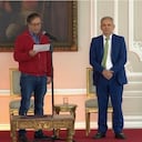 Presidente Gustavo Petro en la posesión de Olmedo López