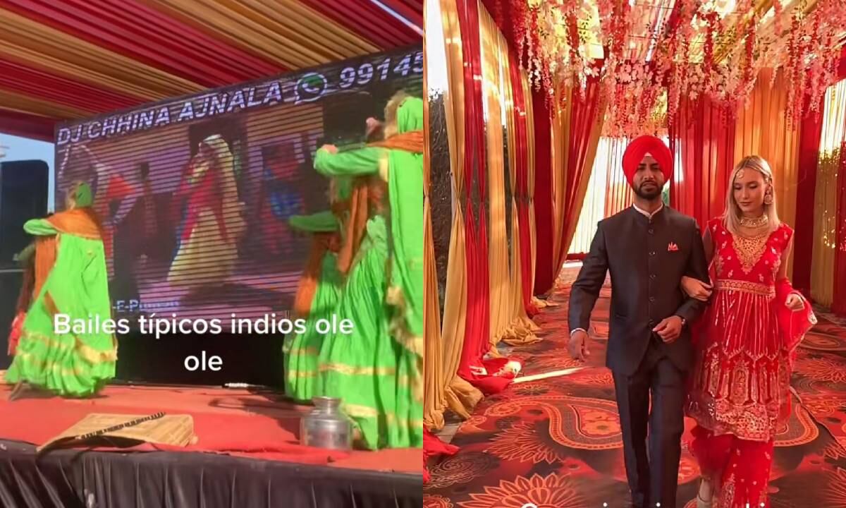 La mujer registró su aventura a través de la red social TikTok donde pudo mostrar la cultura típica en la India