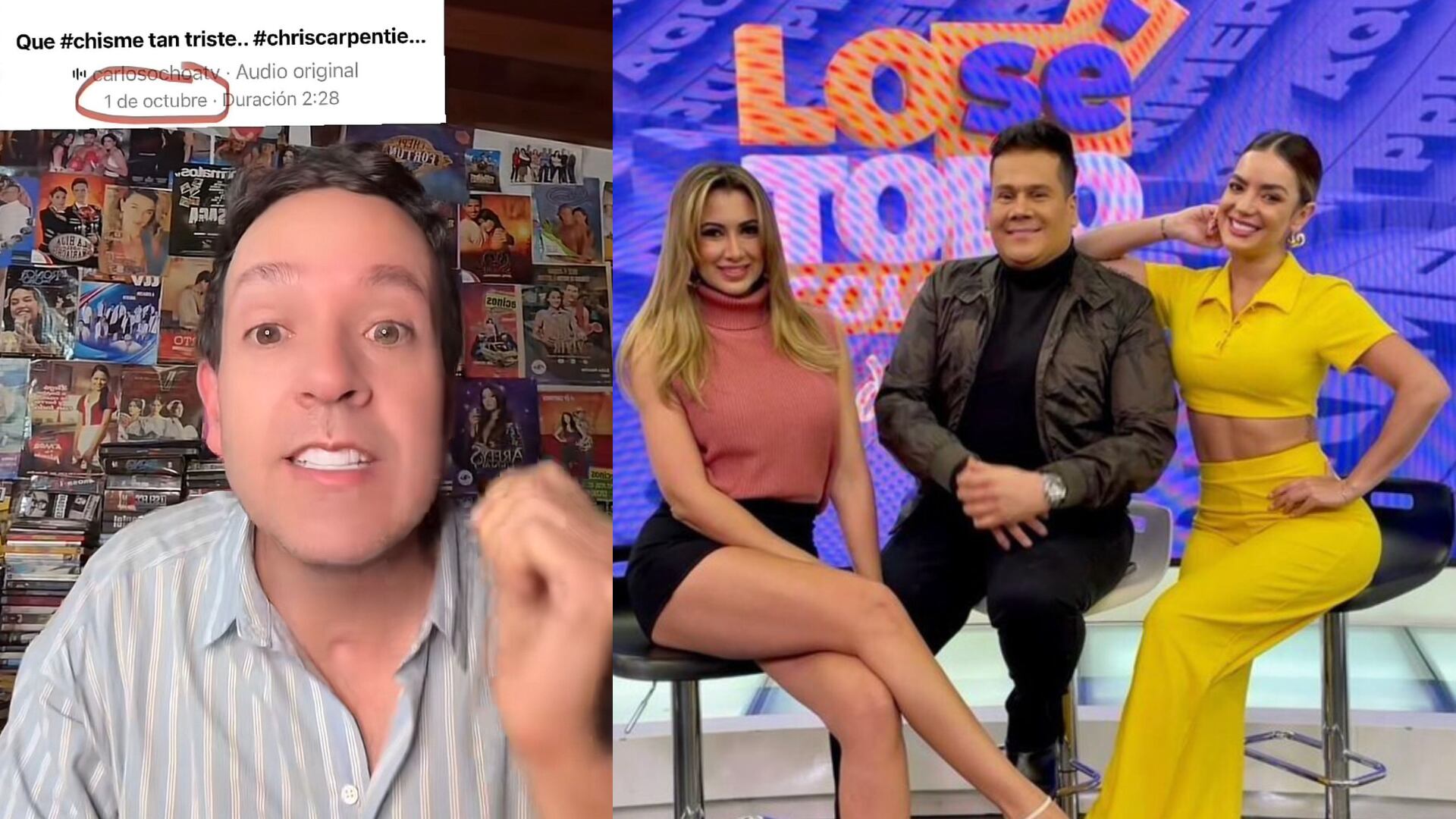 Carlos Ochoa asegura que Lo Sé Todo le robó un chisme sobre Masterchef Celebrity