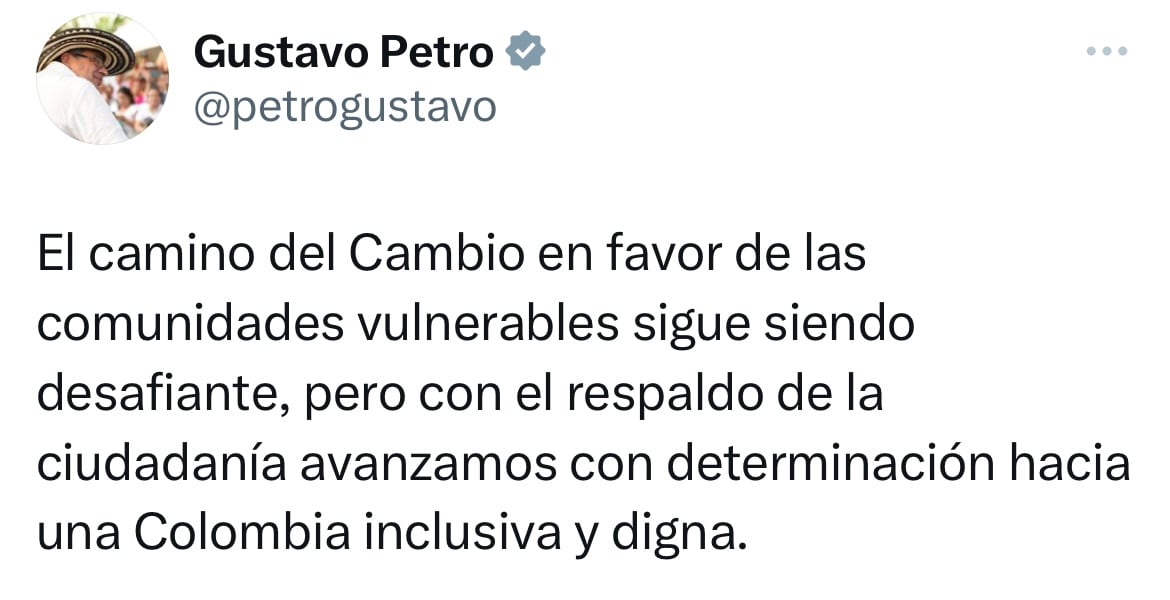 Mensaje presidente Gustavo Petro