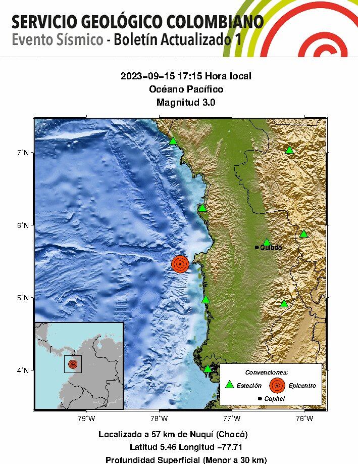 El nuevo sismo tuvo su epicentro en el Océano Pacífico.