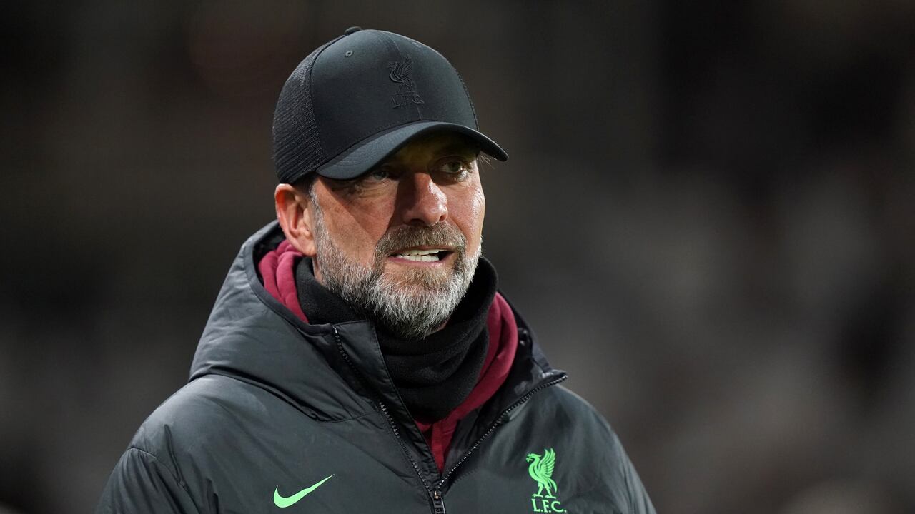 Liverpool manager Jurgen Klopp before the Carabao Cup semi final second leg match at Craven Cottage, London. Picture date: Wednesday January 24, 2024. (Photo by Bradley Collyer/PA Images via Getty Images)