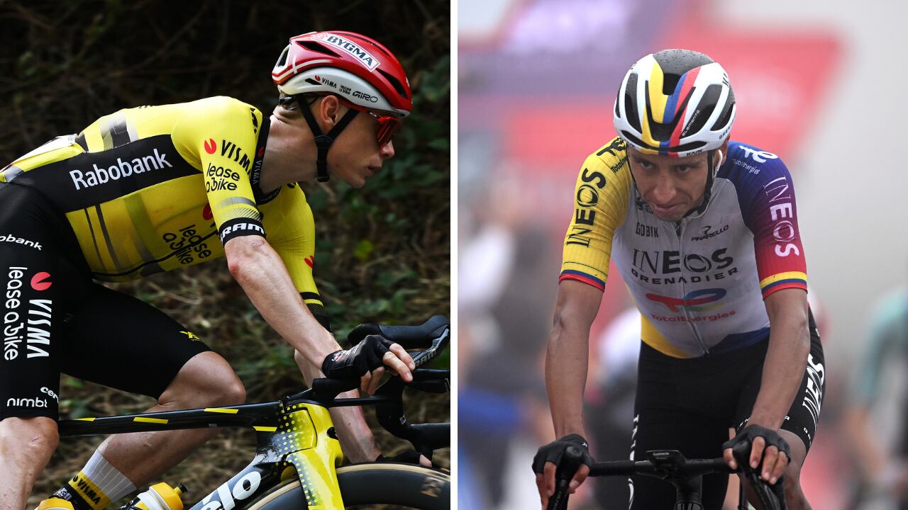 Jonas Vingegaard y Egan Bernal en la segunda etapa de La Vuelta a España 2025