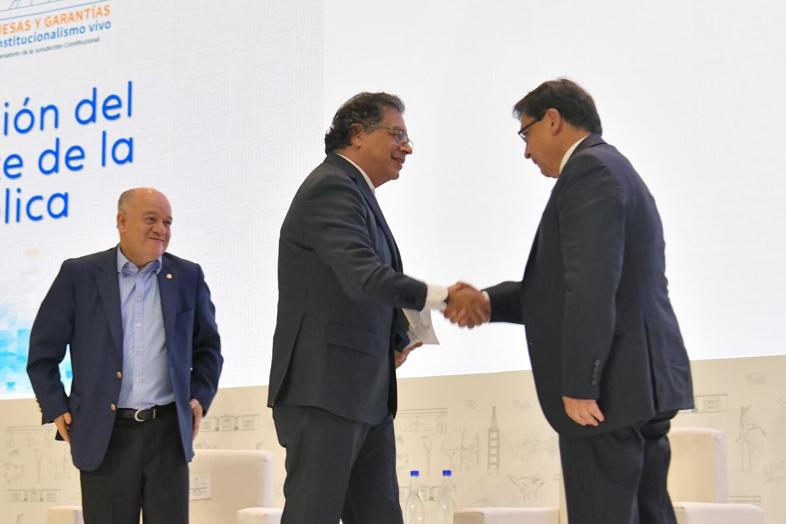 Presidente Petro, magistrado Jorge Enrique Ibáñez y magistrado José Fernando Reyes