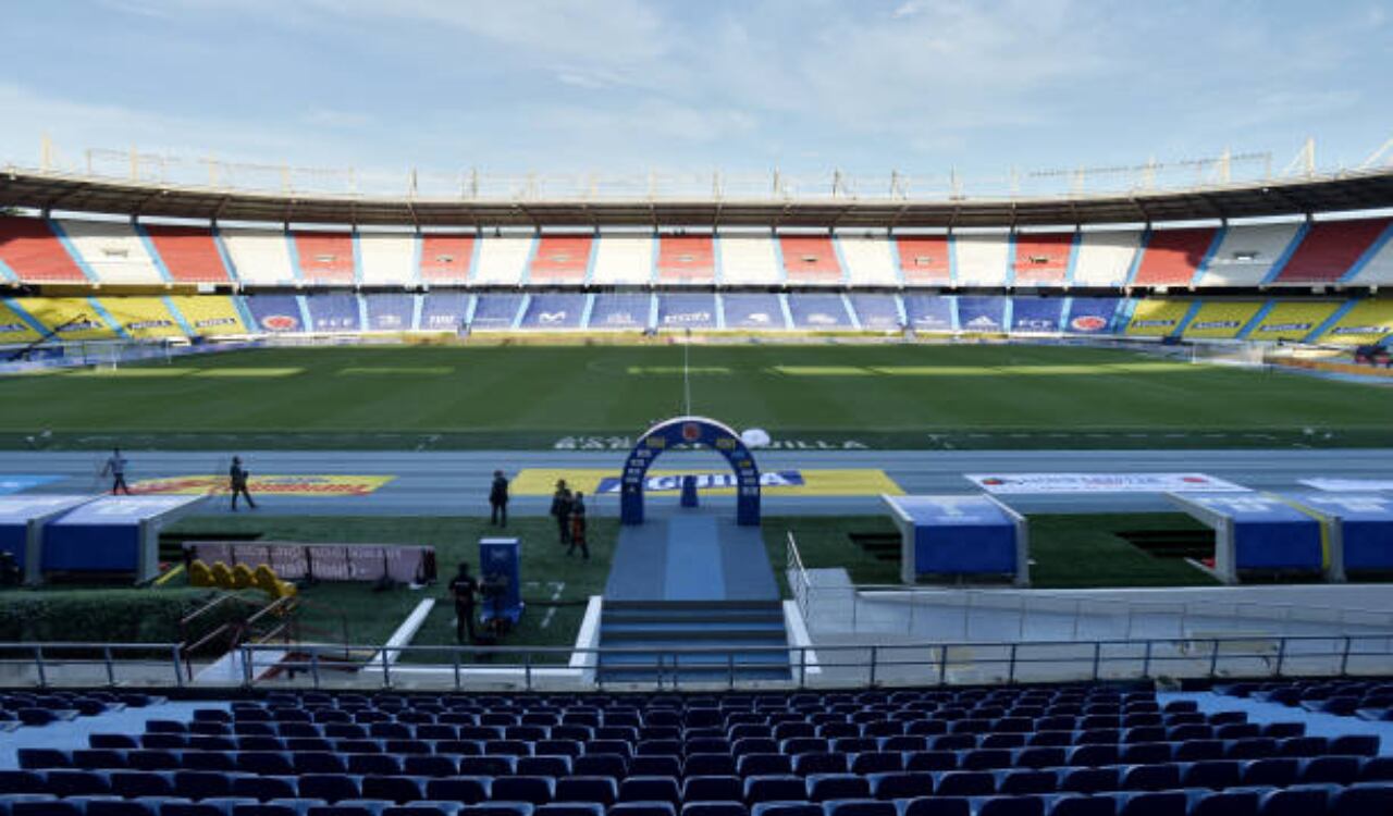 Vista desde la zona de prensa del estadio Metropolitano de Barranquilla