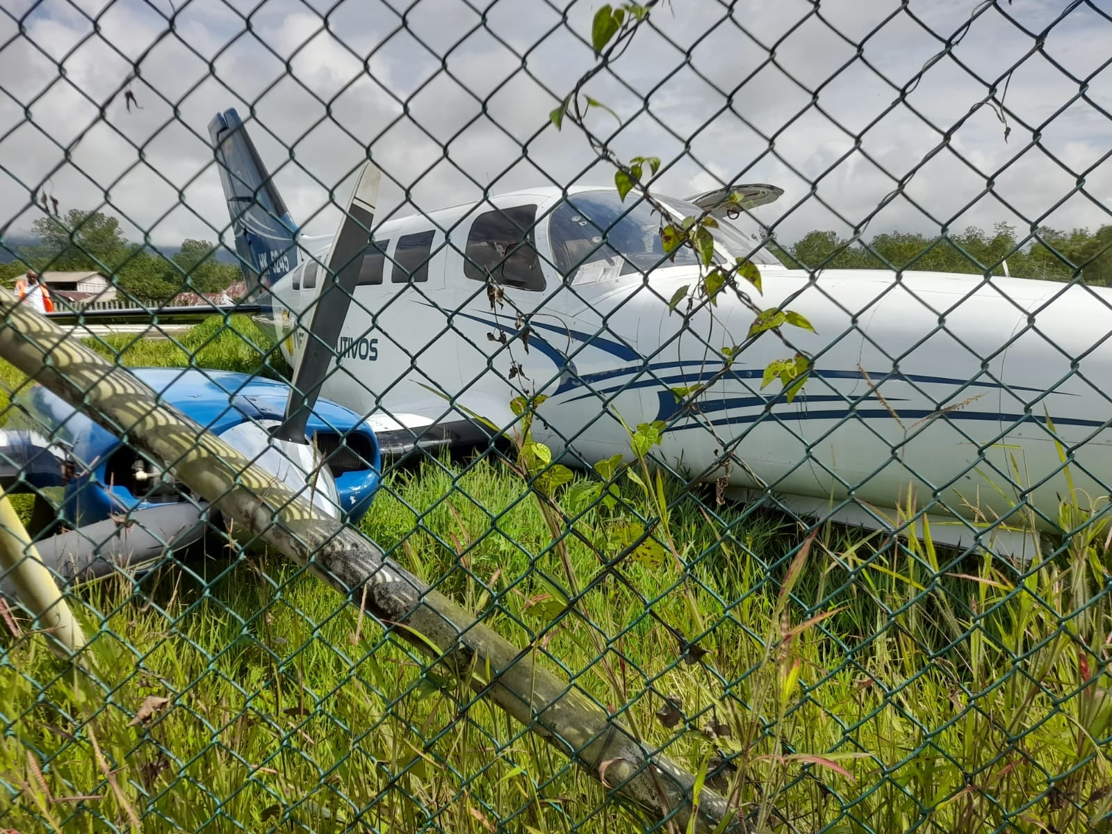 Avioneta accidentada en el aeropuerto Reyes Murillo, en Nuquí, Chocó.