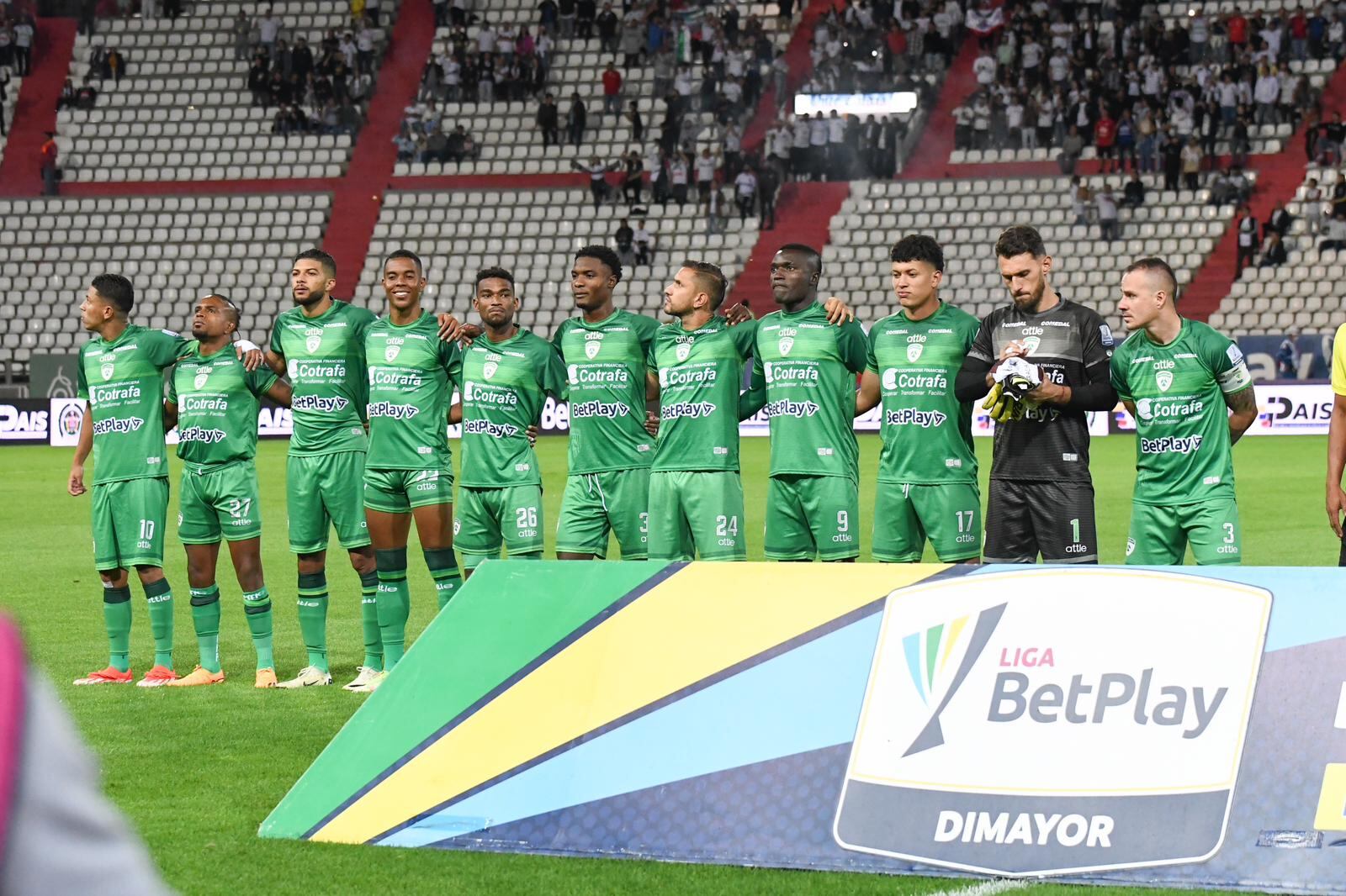 Imagen del partido entre Independiente Once Caldas y La Equidad por la fecha 1 del Grupo B de los cuadrangulares semifinales de la Liga colombiana 2024.