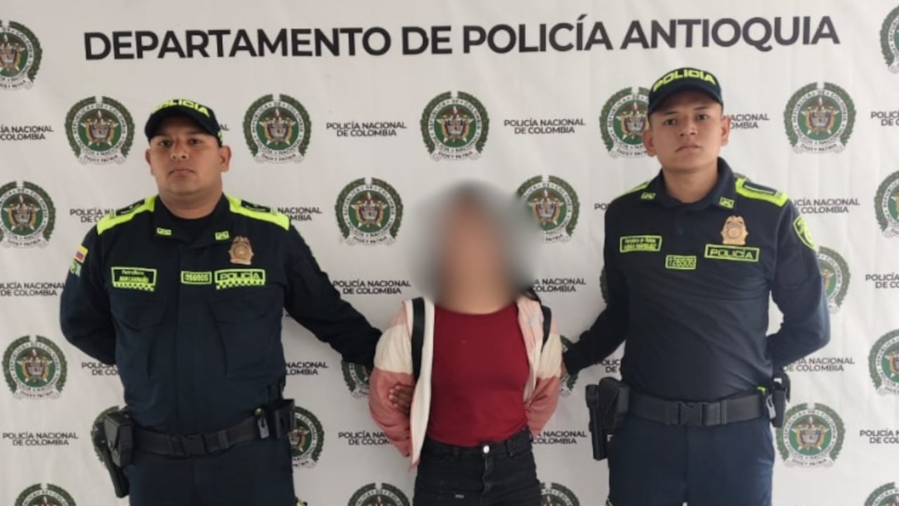 La mujer capturada en El Carmen de Viboral, Antioquia.