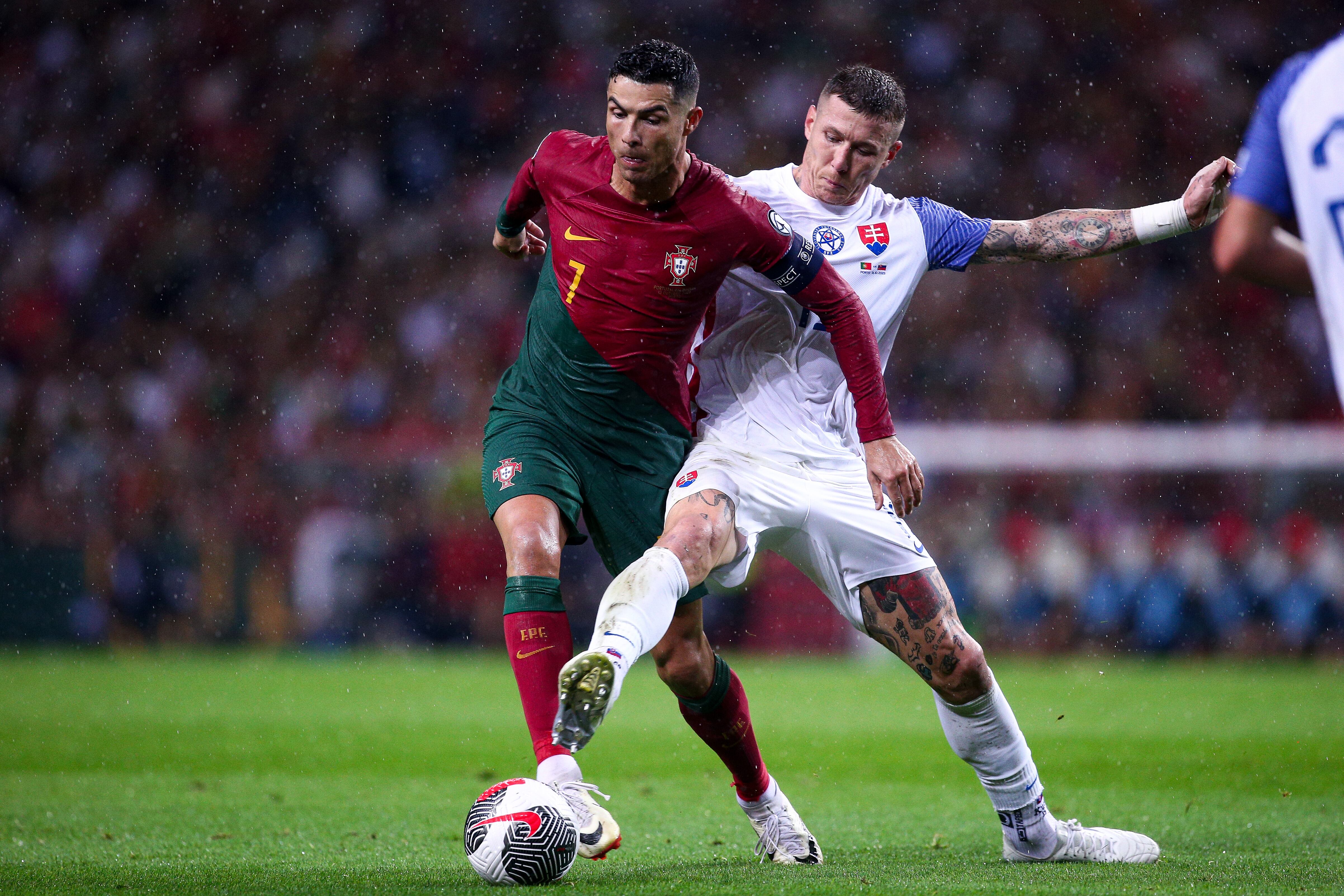 Cristiano Ronaldo brilló en el compromiso de Portugal vs. Eslovaquia