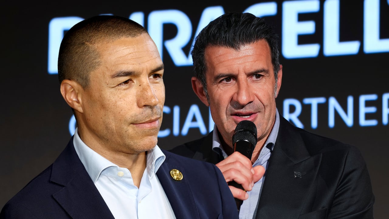 Iván Ramiro Córdoba y Luis Figo, emblemas de las selecciones de Colombia y Portugal