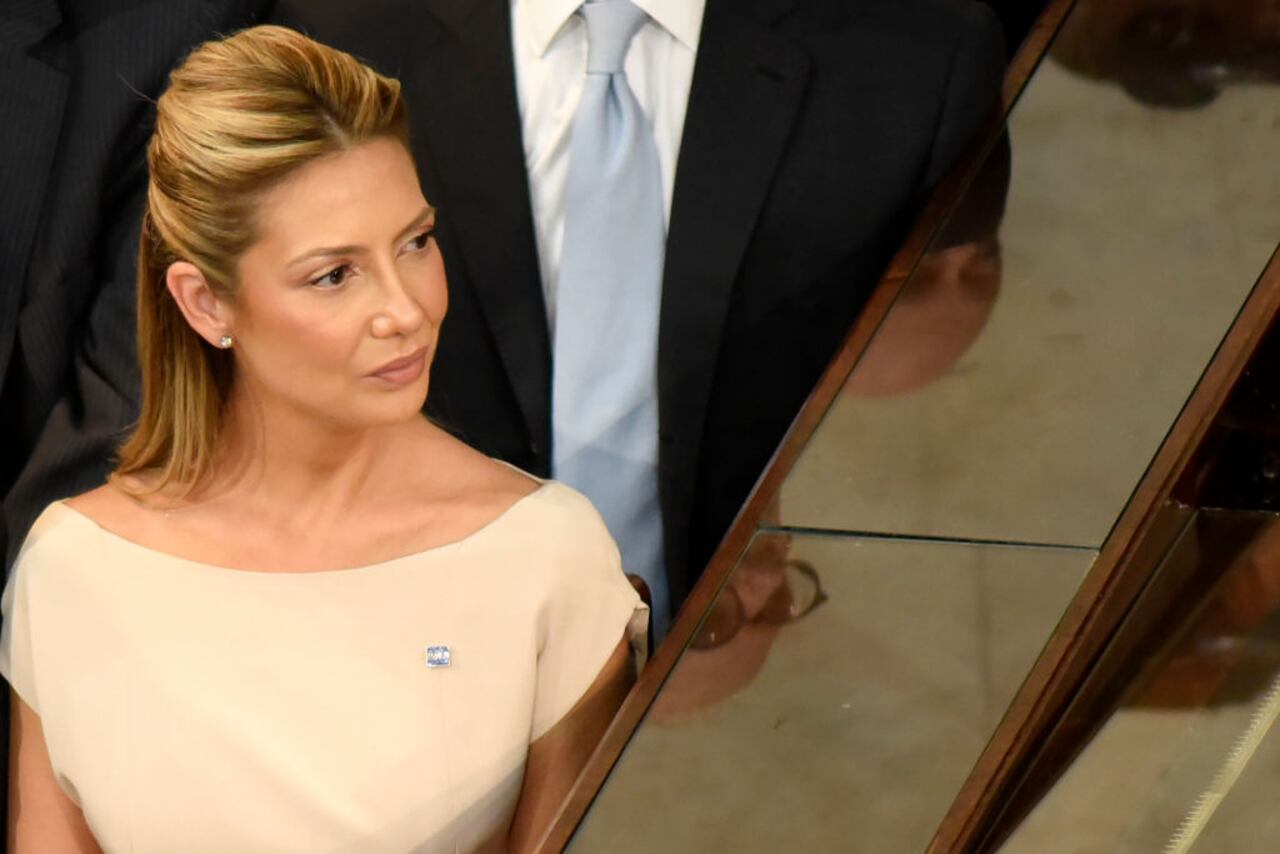 BUENOS AIRES, ARGENTINA - DECEMBER 10: First Lady Fabiola Yañez during the Presidential Inauguration Ceremonu at National Congress on December 10, 2019 in Buenos Aires, Argentina. (Photo by Lalo Yasky/Getty Images)