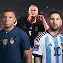 Kylian Mbappé, Erling Haaland y Lionel Messi
