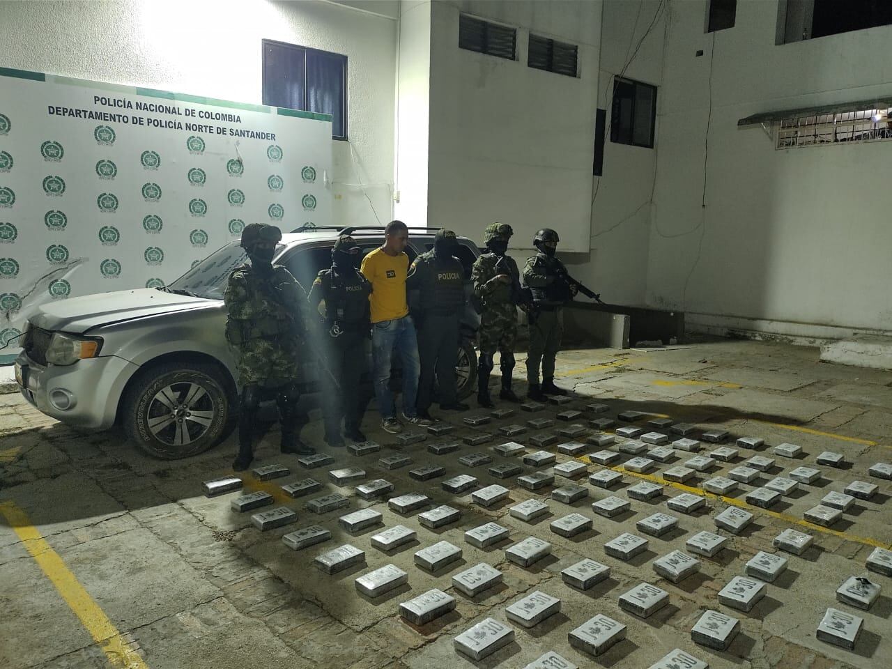 La incautación equivalen a 89.859 kilos de clorhidrato de cocaína.