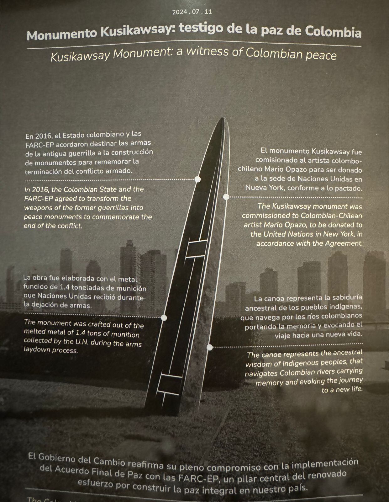 El folleto que fue entregado a los asistentes del evento