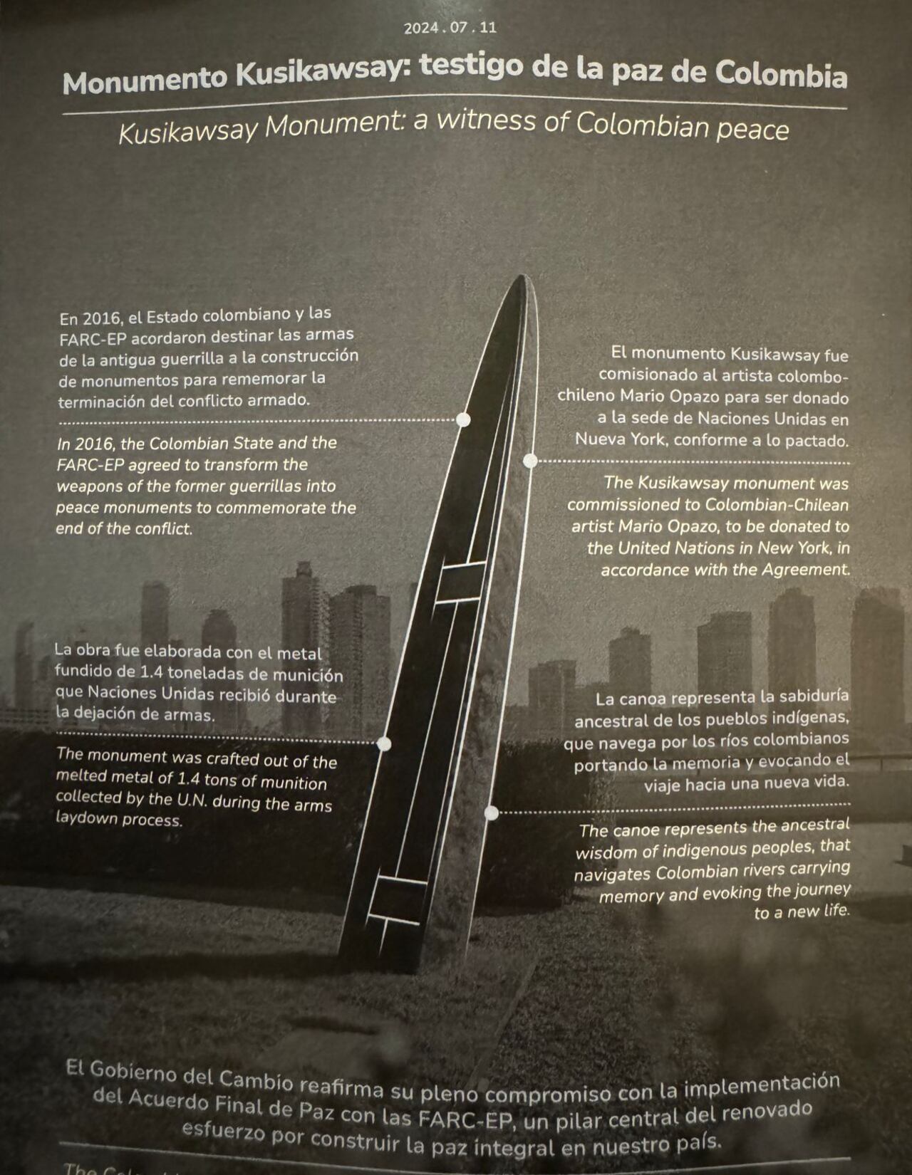 El folleto que fue entregado a los asistentes del evento