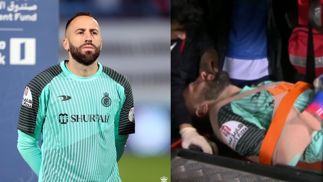 David Ospina. Foto: Twitter AlNassr FC (@AlNassrFC_EN)//Captura de pantalla Twitter @ssc_sports.