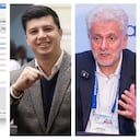 Juan Fernando Cristo, metadata de la proposición de la reforma pensional, el senador Gustavo Moreno y el presidente de Asofondos, Santiago Montenegro.