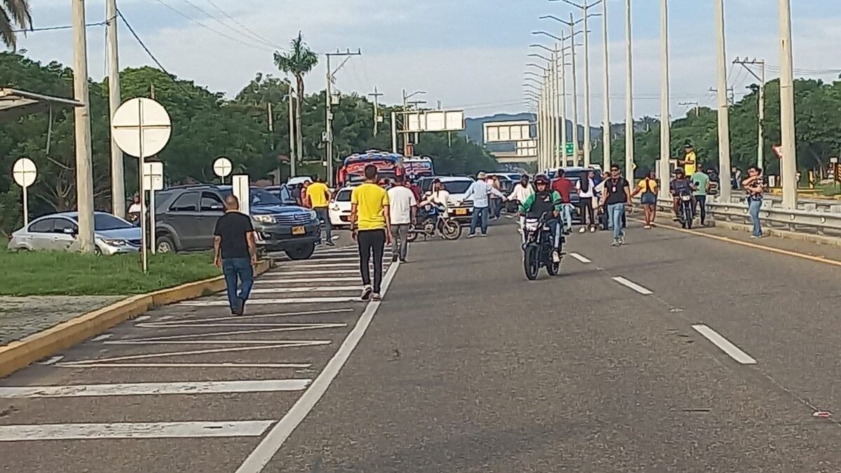 Manifestación en Peaje Papiros en Atlántico.