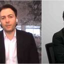 Daniel Quintero, alcalde de Medellín. A la derecha el senador Gustavo Petro