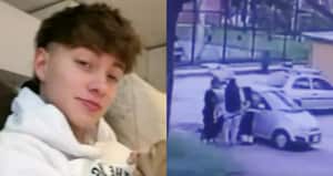 El joven Juan Felipe Rincón y momentos antes de su muerte, en el sur de Bogotá.