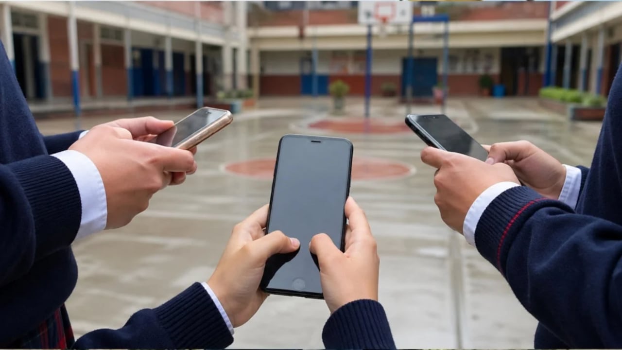 Bogotá alista restricción de celulares en colegios públicos.