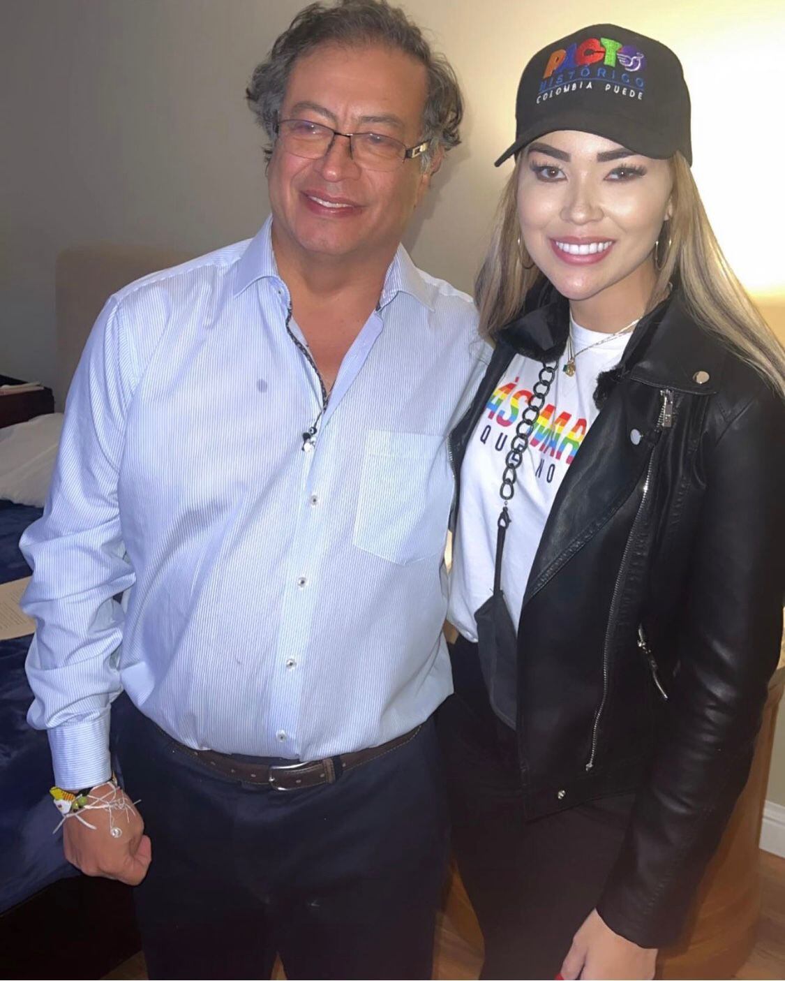 El presidente Gustavo Petro y Day Vásquez