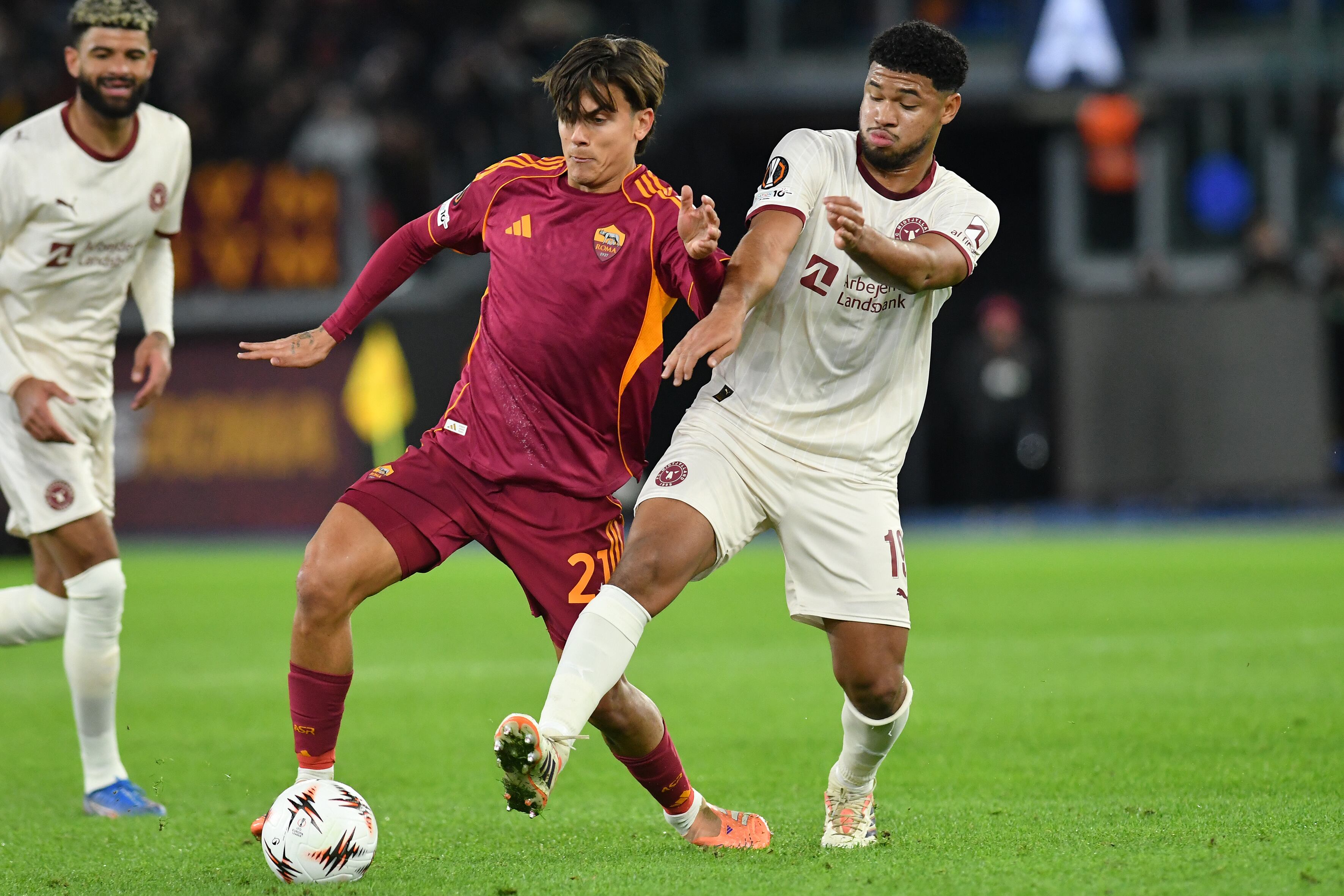 Midtjylland vs. Roma en la Europa League.