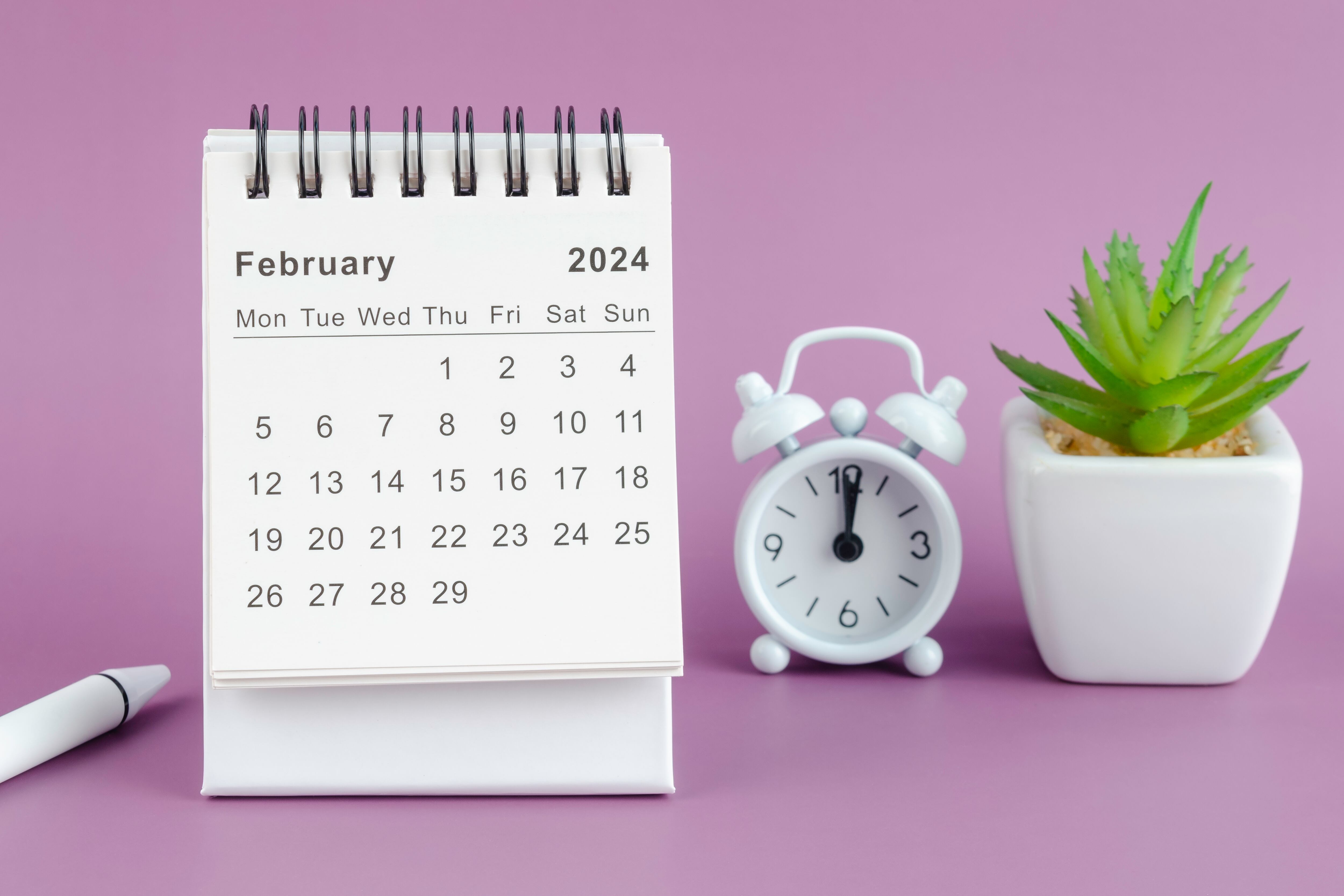 Calendario febrero 2024