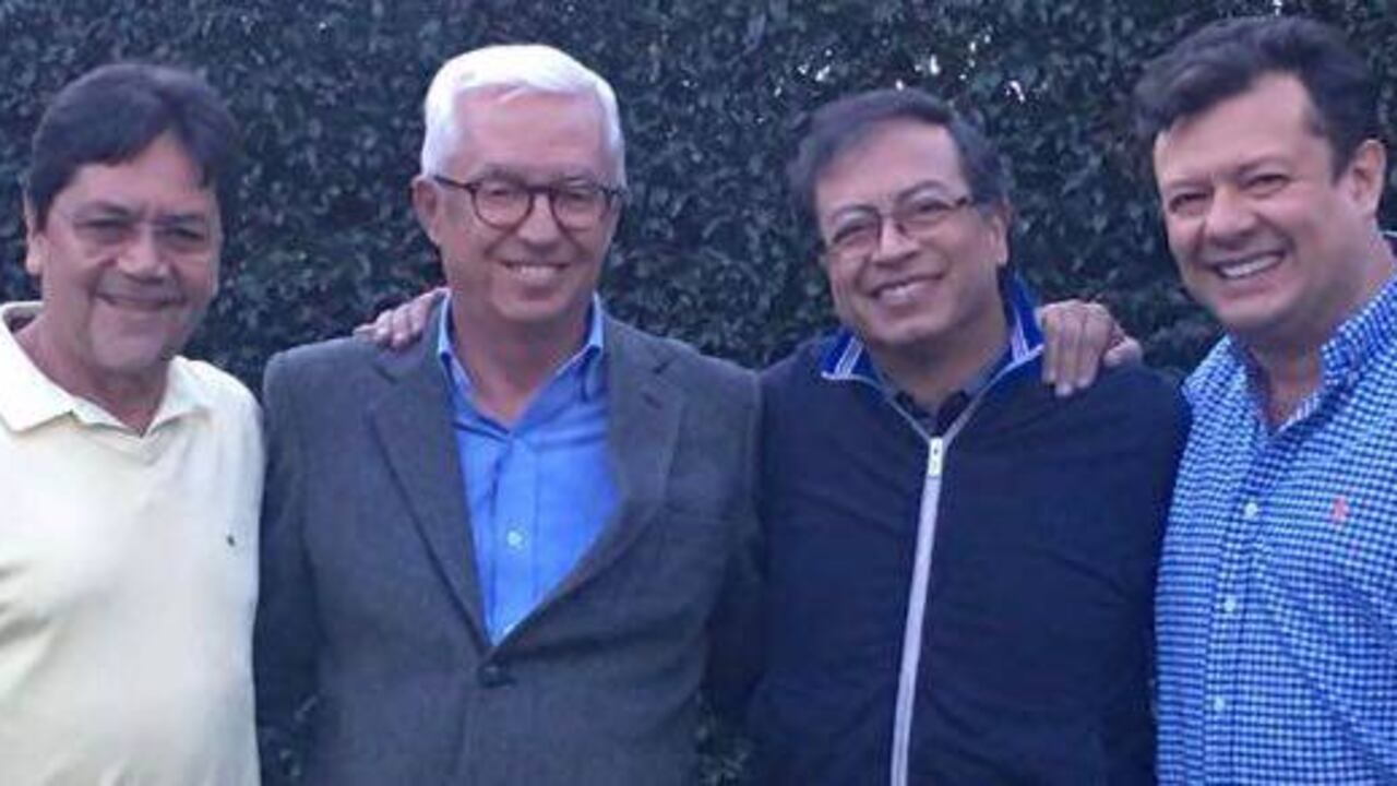 Reunión entre Alvaro Argote, Jorge Enrique Robledo, Gustavo Petro y Hollman Morris.