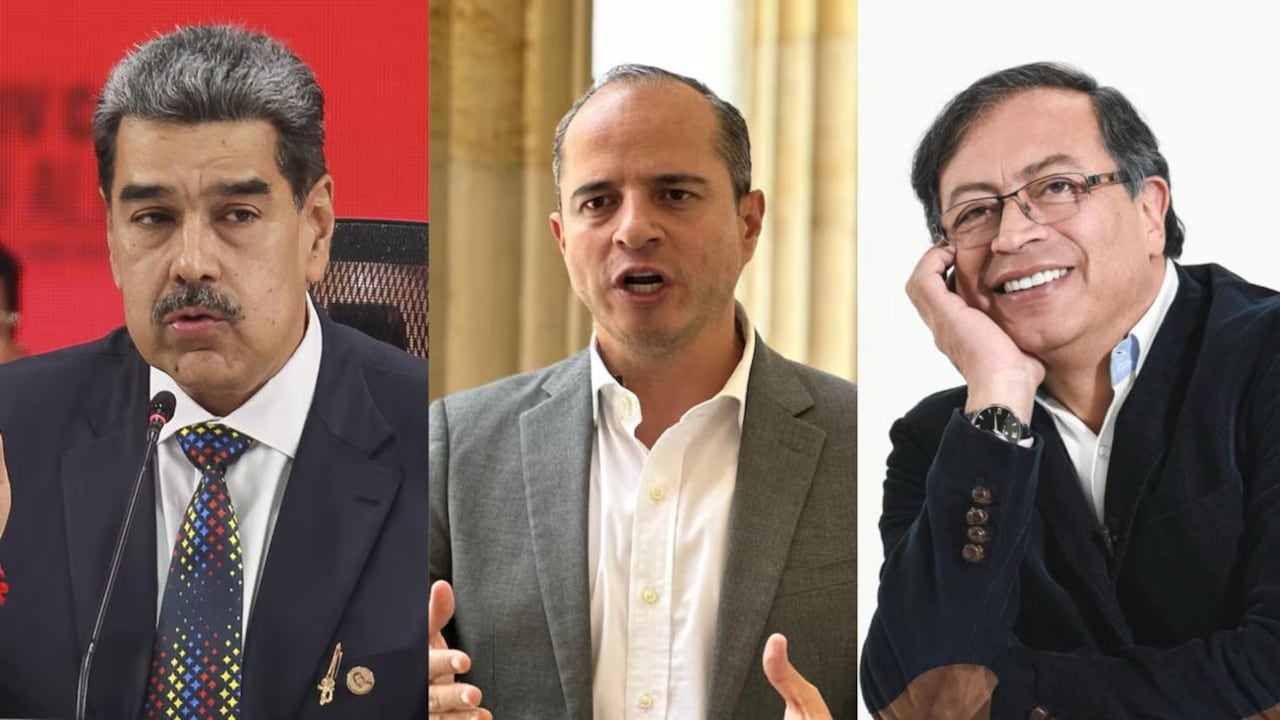 Nicolás Maduro, Juan Espinal y Gustavo Petro.