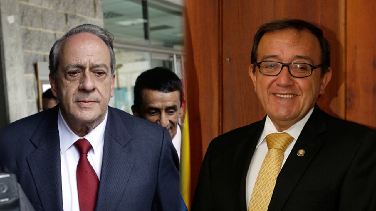 Víctor Pacheco y el magistrado Luis Ernesto Vargas.