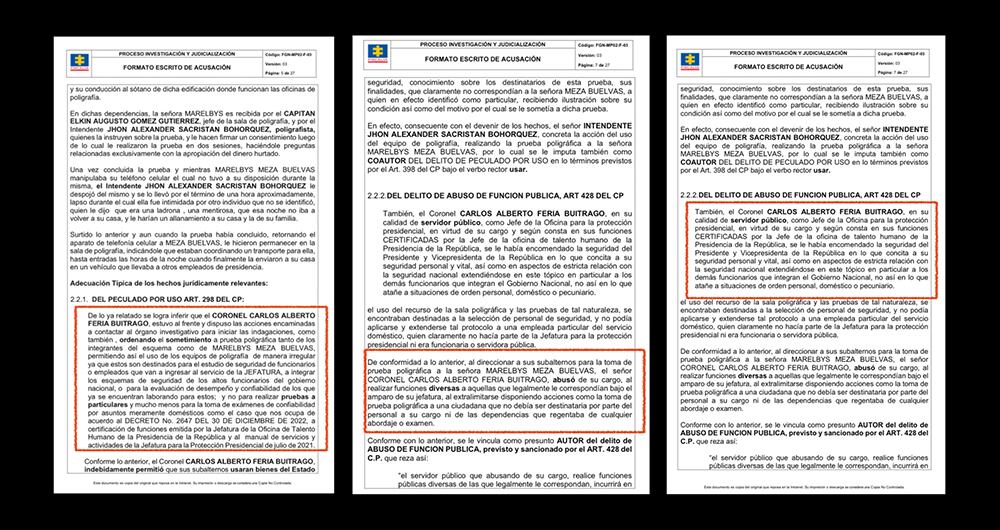 Documentos suministrados por la Fiscalía.