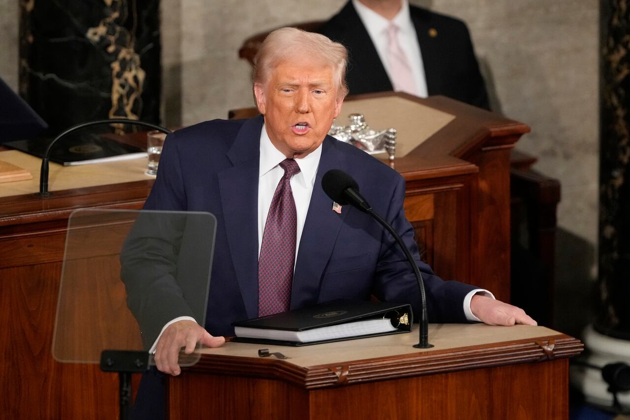 Donald Trump da su discurso de la Unión ante el Congreso de Estados Unidos