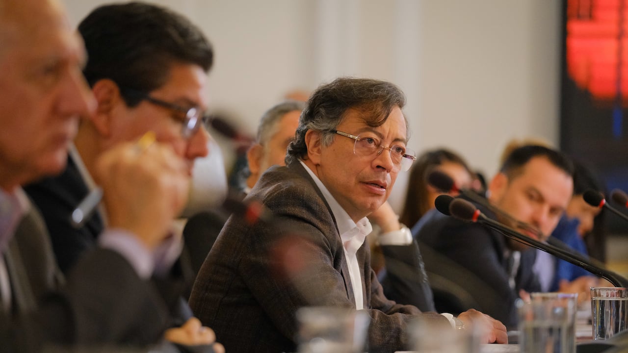 El presidente, Gustavo Petro, en el consejo de ministros del 15 de septiembre de 2025, en Bogotá