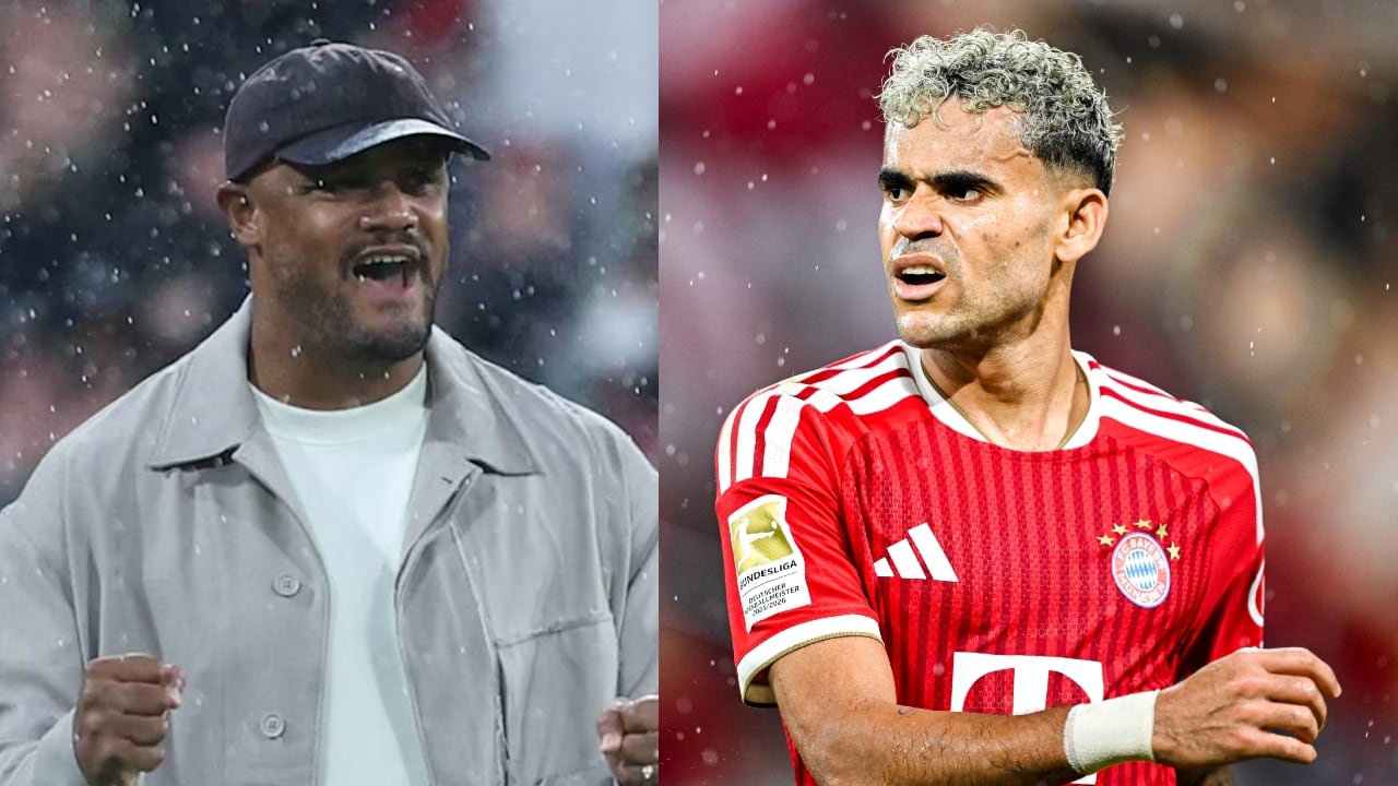 Vincent Kompany y Luis Díaz.