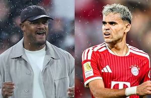 Vincent Kompany y Luis Díaz