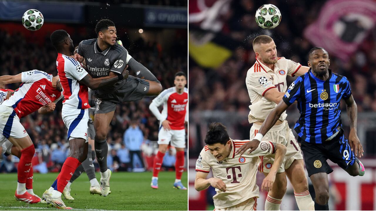 Serie de Champions League entre Arsenal y Real Madrid, e Inter y Bayern