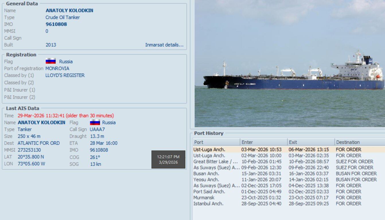 Anatoly Kolodkin con ruta a Matanzas.