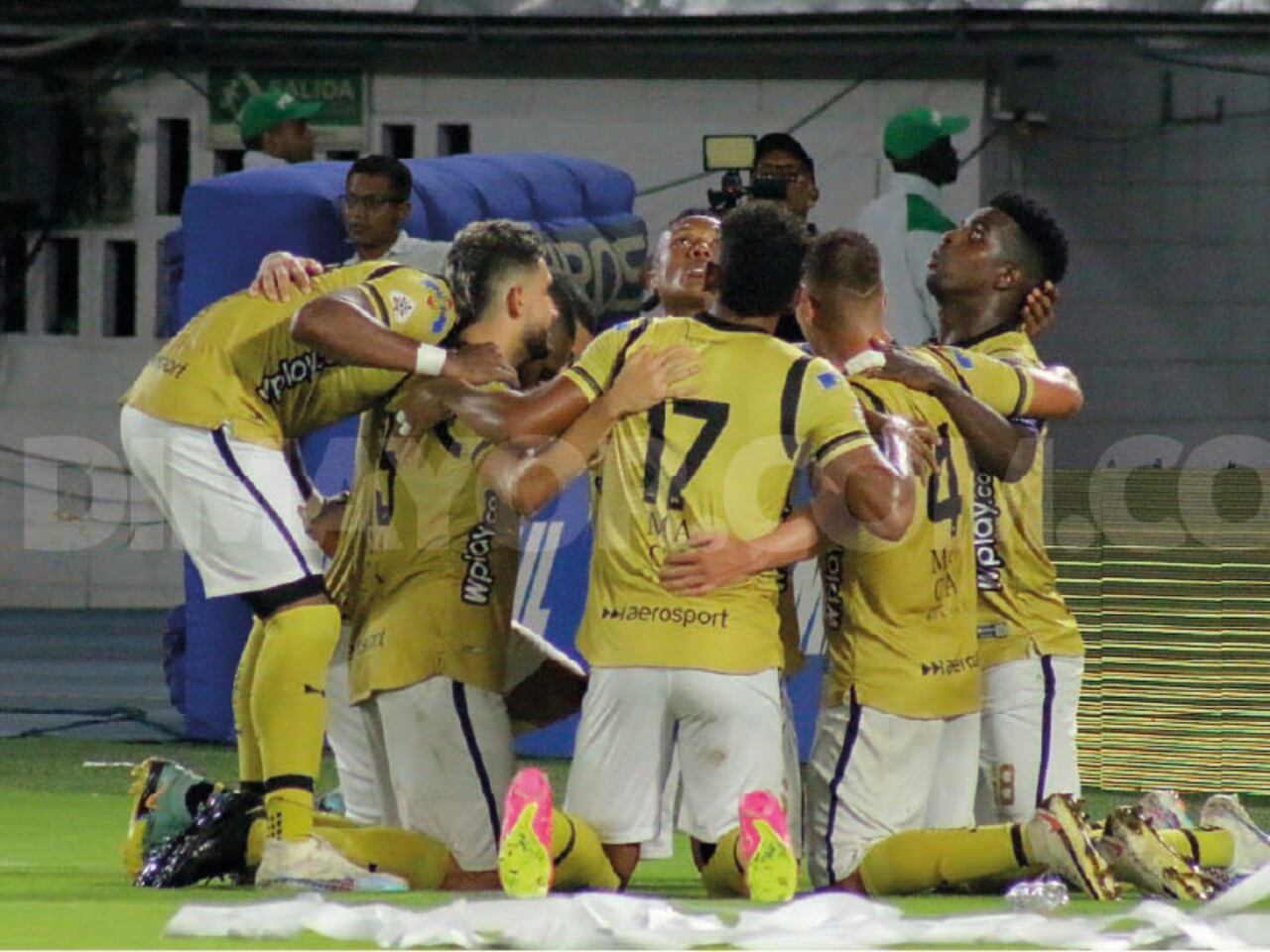 Marco Pérez marcó el único gol de Águilas Doradas ante Junior