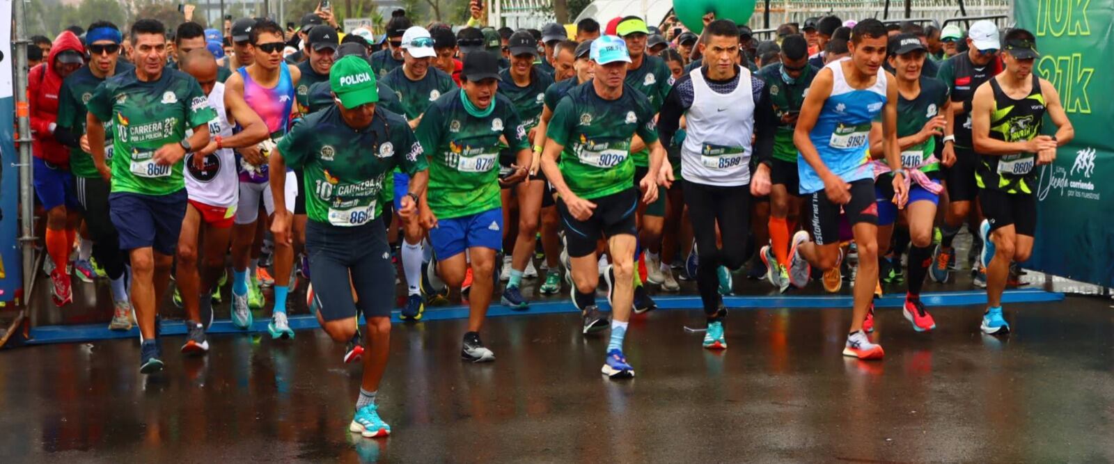 Carrera por la Policía Nacional en Barranquilla.