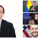 Gustavo Petro, Anthony Blinken, Kamala Harris y Juan González.